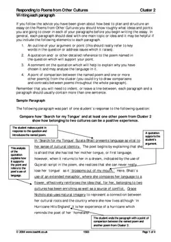Compare and contrast poems essay