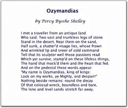 ozymandias poem meaning