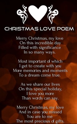 Christmas love Poems