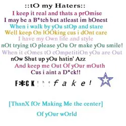 Hater Poems